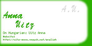 anna uitz business card